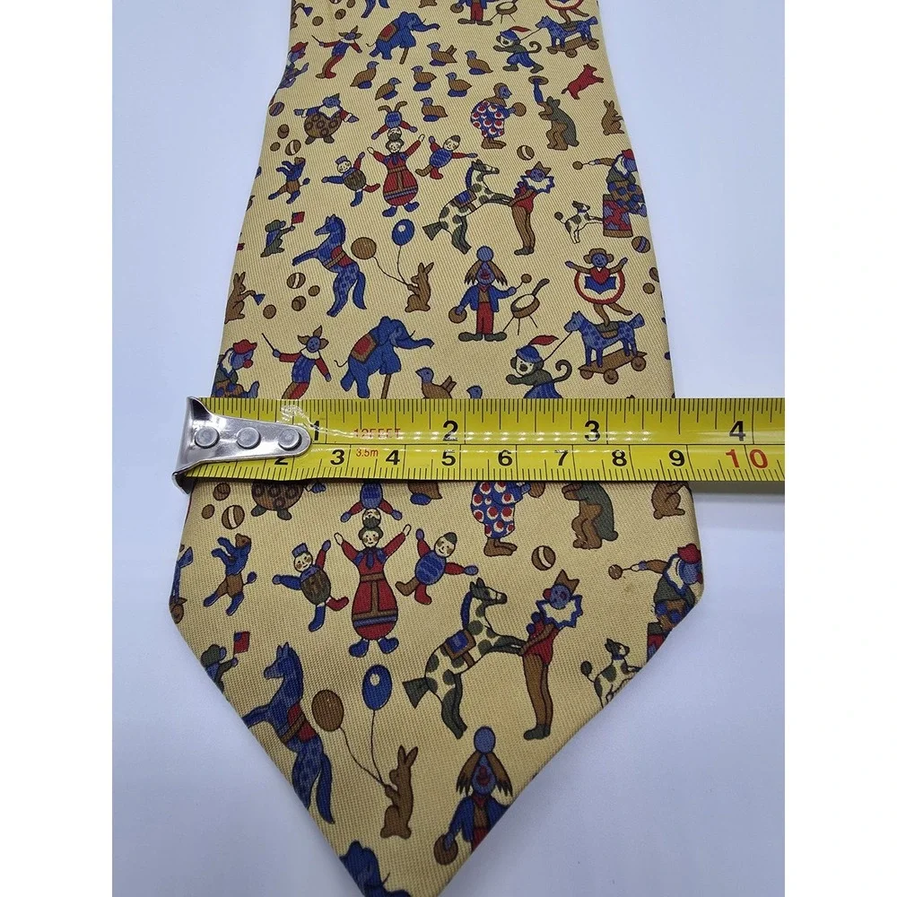 Liberty London Antique Toys Print 100% Silk Neck Tie 59